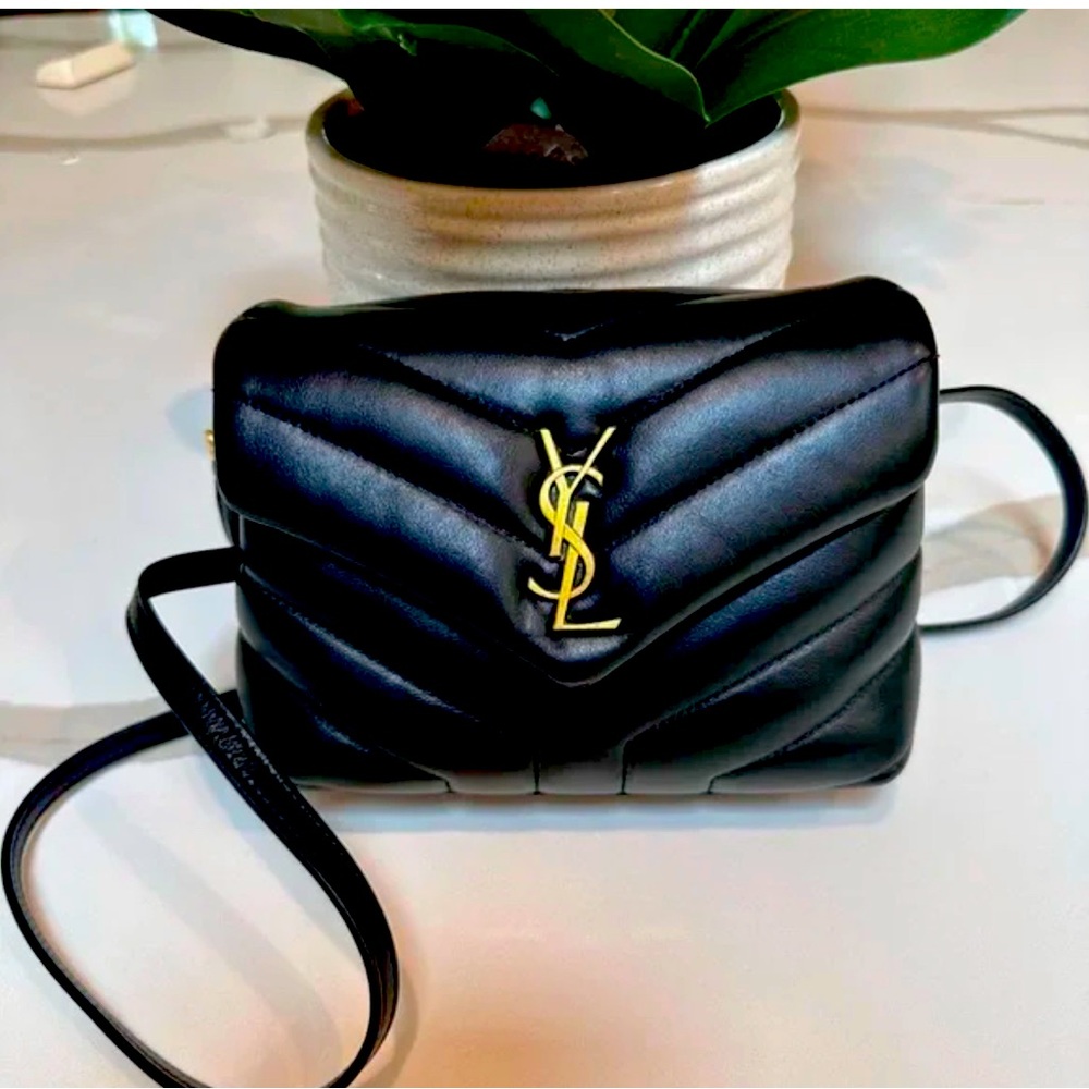 YSL TOY LouLou in Black with Gold hardware.